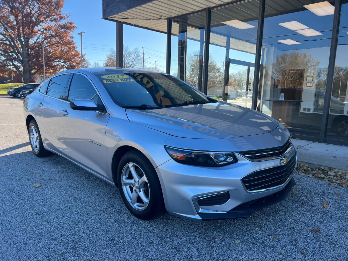 2017 Silver Ice Metallic Chevrolet Malibu LS (1G1ZB5STXHF) with an 1.5L L4 DOHC 16V engine, 6-Speed Automatic transmission, located at 1633 W Kimberly, Davenport, IA, 52806, (563) 323-5341, 41.559456, -90.598732 - Photo#1
